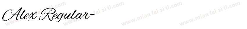 Alex Regular字体转换
